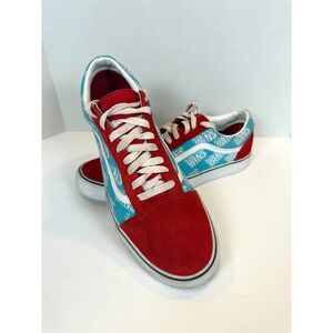 Men's Vans Old Skool Retro Mart Blue Red Casual‎ Skate Sneakers Shoes Size 13 M